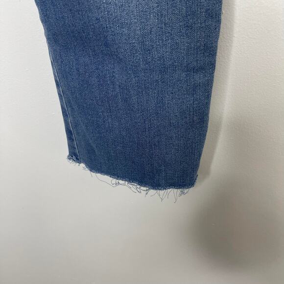 Gloria Vanderbilt women's 12 blue jeans cropped length AMANDA model raw hem - Picture 3 of 15